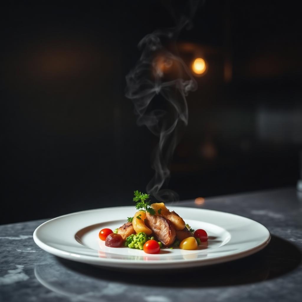 Plated fine dining dish
